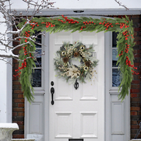 Seasonal Pine Garland Letter S - Festive Christmas Decor USA