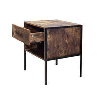 Set of 2 Rustic Industrial Nightstands by Furnistra