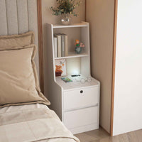 Sophisticated Bedside Storage Cabinet with Charging Station