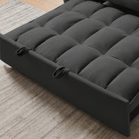 Sophisticated Convertible Dark Gray Velvet Sofa Bed USA