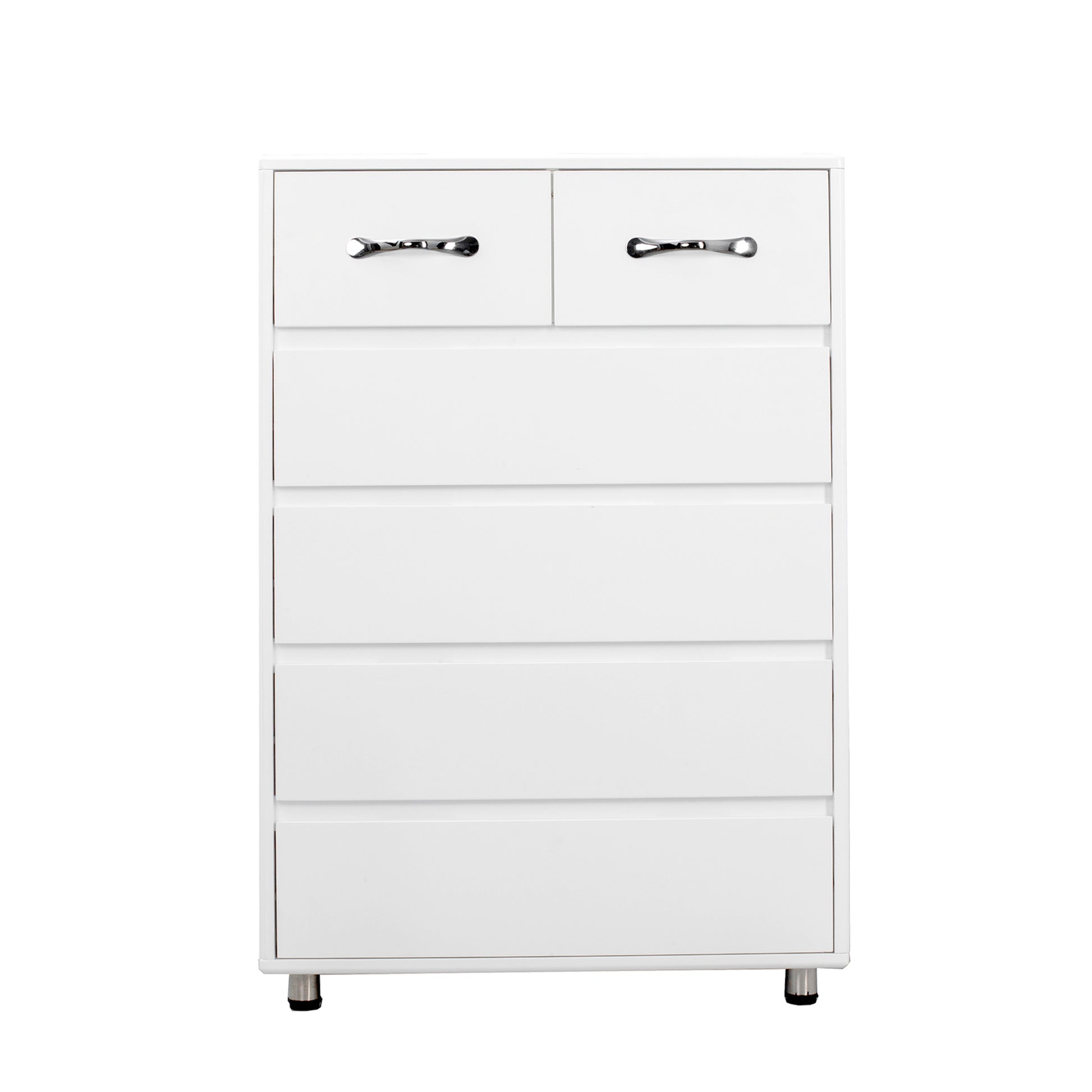 Sophisticated White Six-Drawer Bedroom Dresser USA