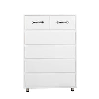 Sophisticated White Six-Drawer Bedroom Dresser USA