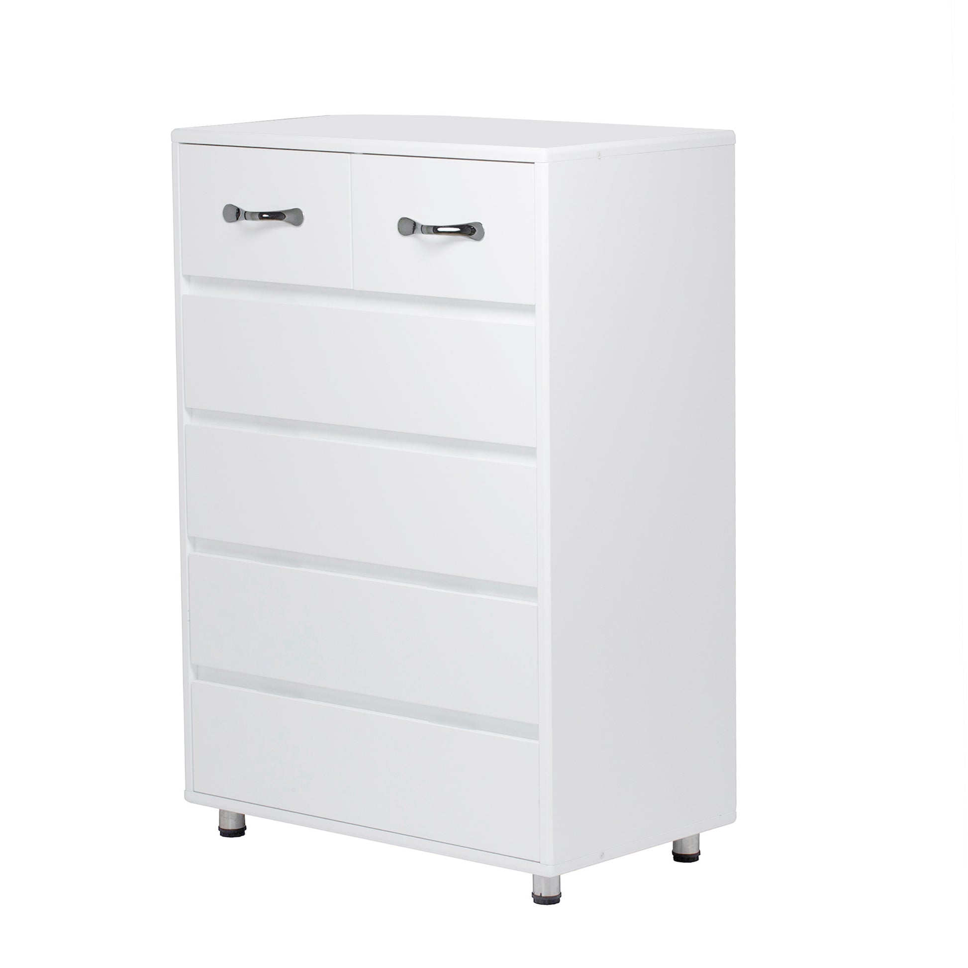 Sophisticated White Six-Drawer Bedroom Dresser USA