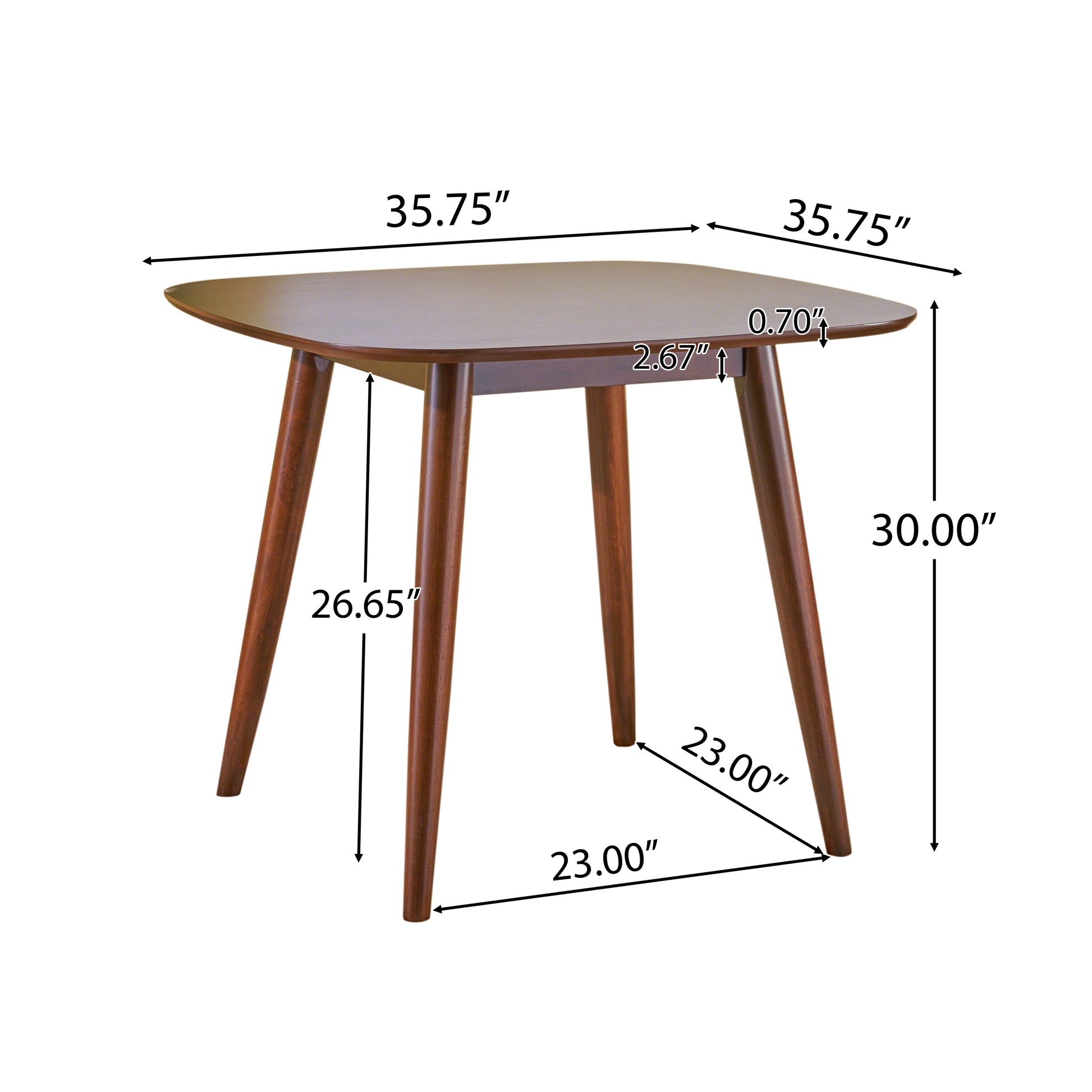 Square Dining Table with Wooden Trestle Base USA