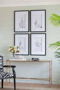 Stunning Contemporary Gallery Wall with Architectural Sketches USA