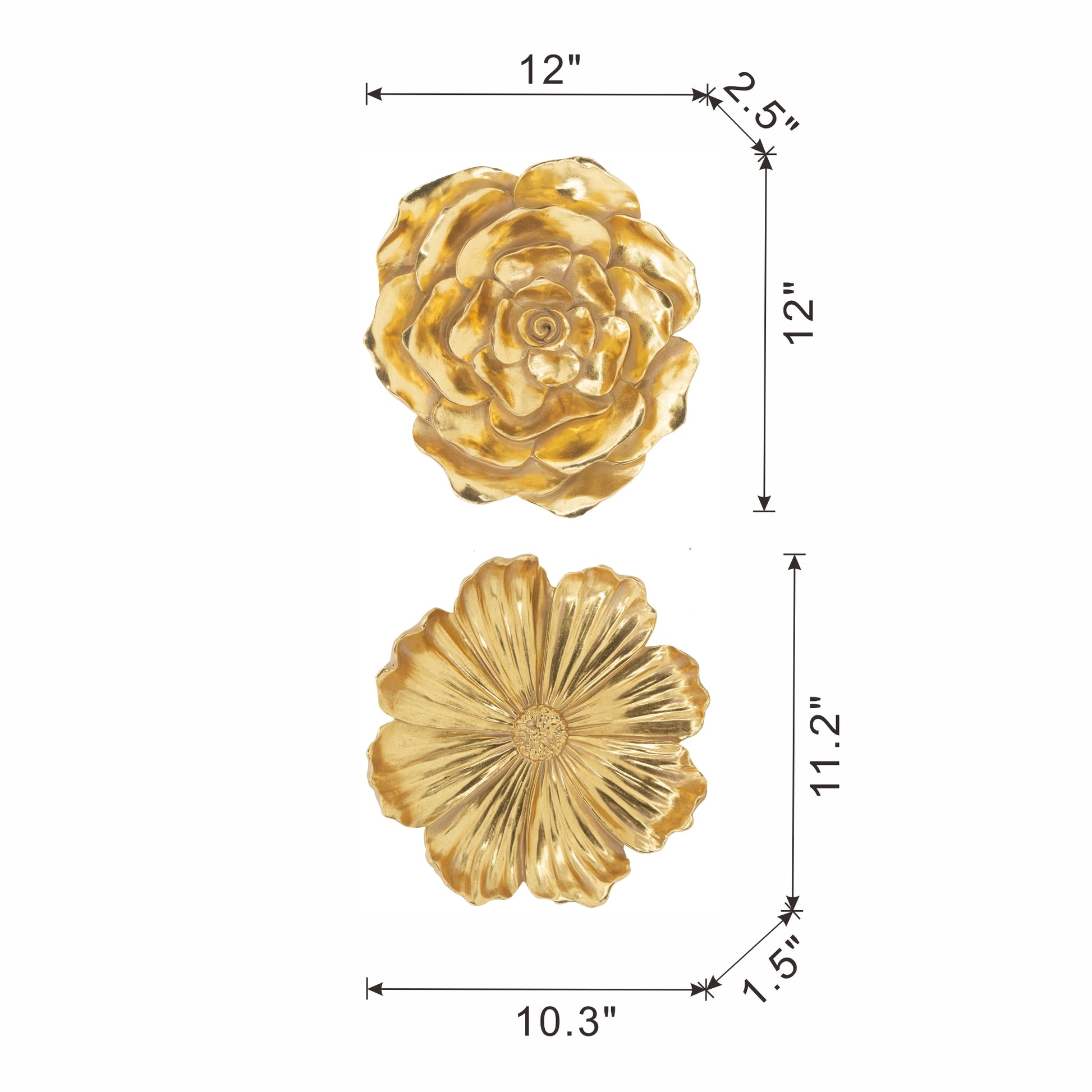 Stunning Gold Floral Wall Decor Set USA