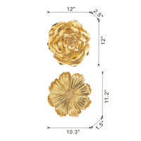 Stunning Gold Floral Wall Decor Set USA