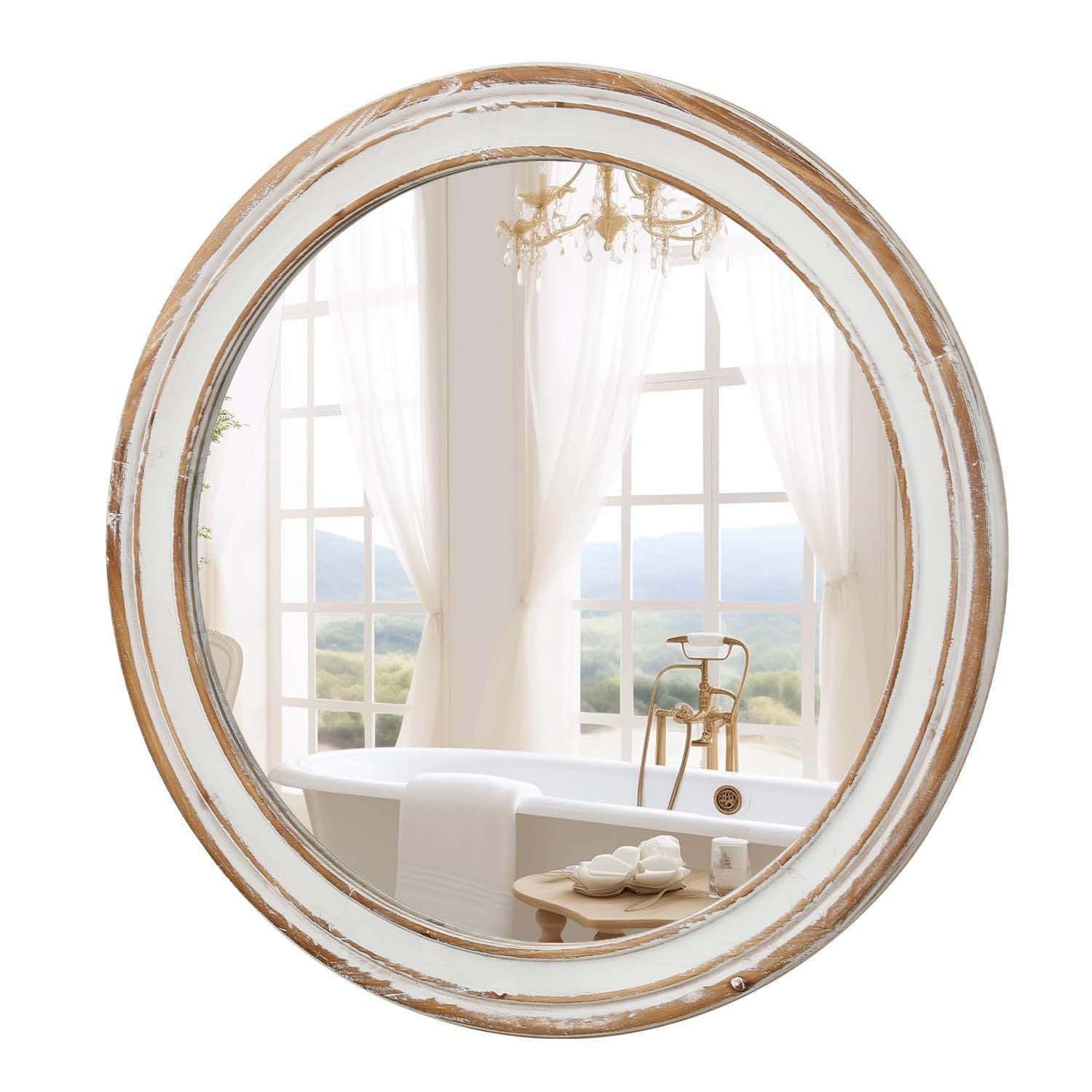 Stunning Oval Wall Mirror with Brushed Nickel Accents USA