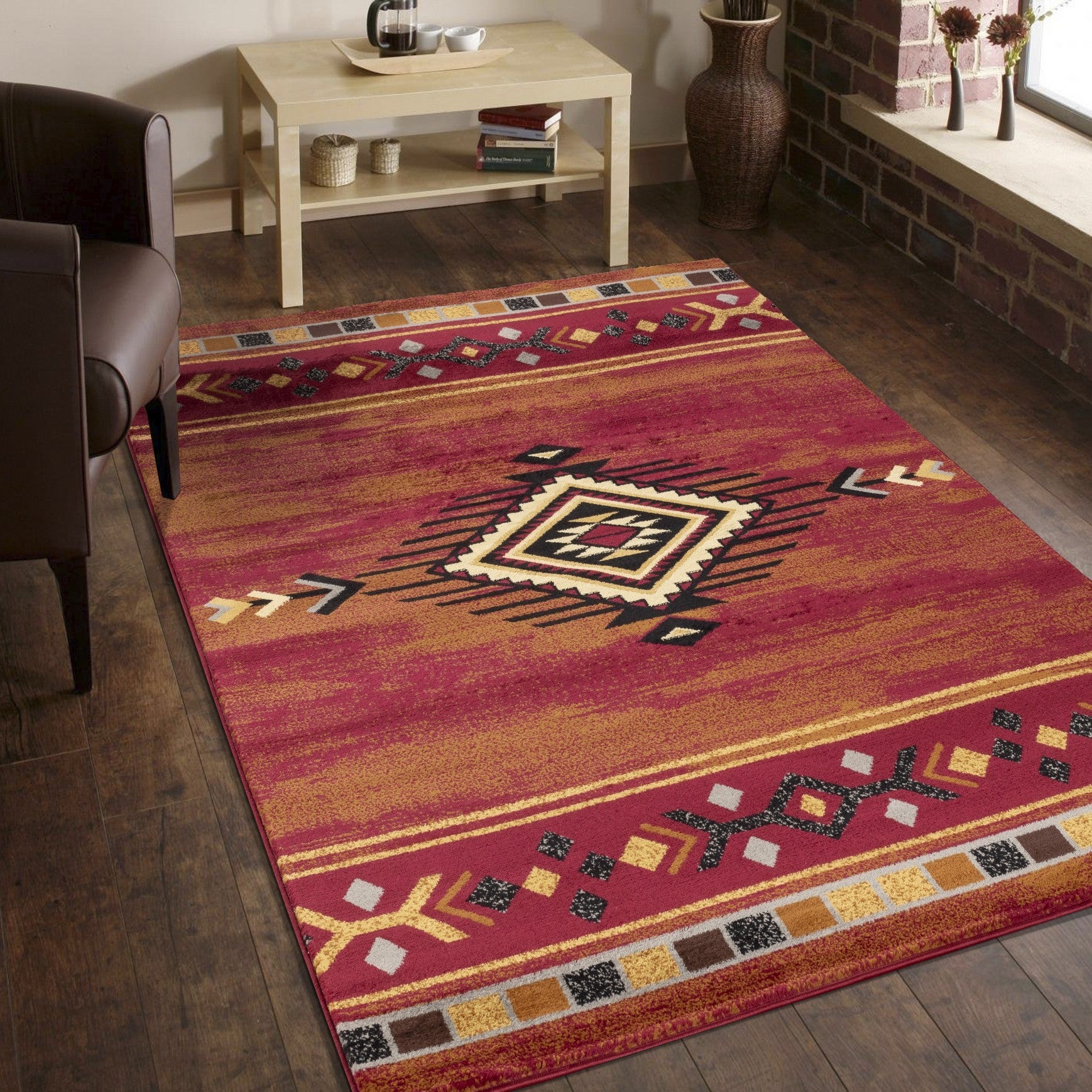 Stunning Southwest Style Area Rug - 53 x 73 USA