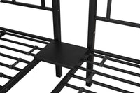 Sturdy Metal Triple Twin Bunk Bed - Easily Separates into 3 Individual Beds- USA