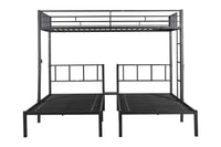 Sturdy Metal Triple Twin Bunk Bed - Easily Separates into 3 Individual Beds- USA