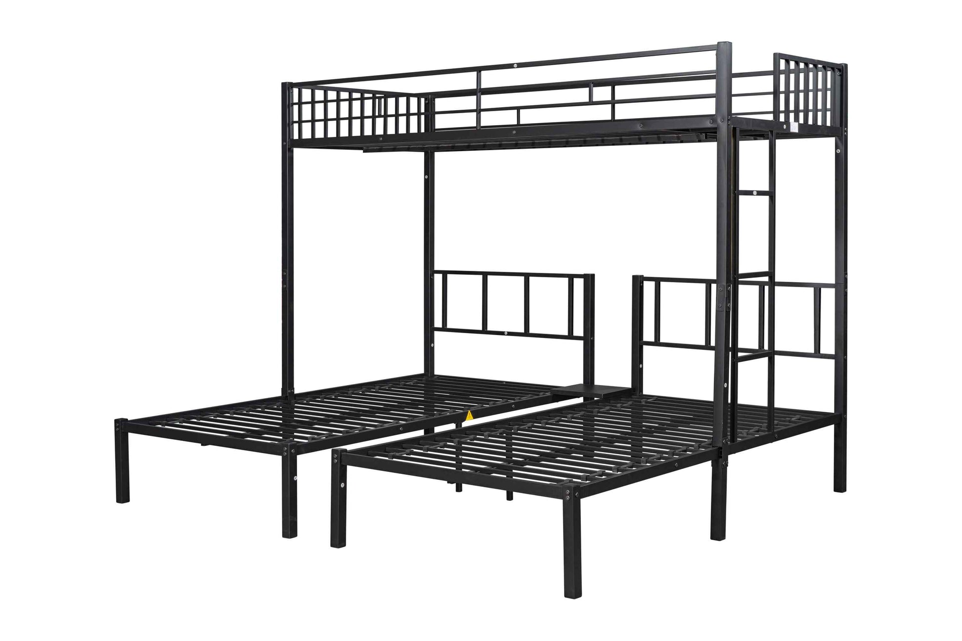 Sturdy Metal Triple Twin Bunk Bed - Easily Separates into 3 Individual Beds- USA