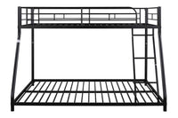 Sturdy Metal Twin over Full Bunk Bed with Guardrail- USA