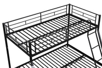 Sturdy Metal Twin over Full Bunk Bed with Guardrail- USA