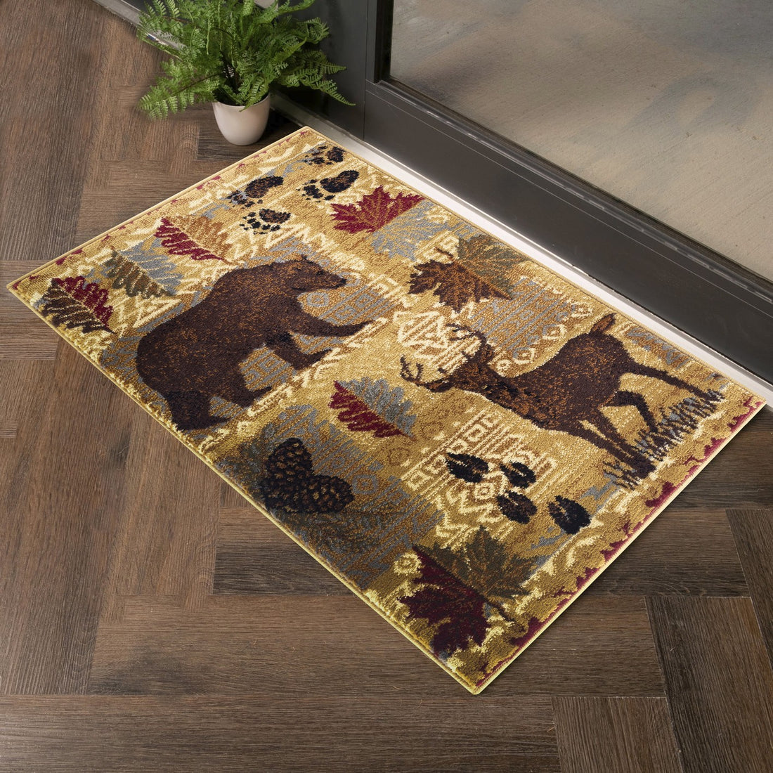 Stylish 2x3 Lodge Area Rug by Furnistra USA