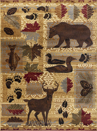 Stylish 2x3 Lodge Area Rug by Furnistra USA