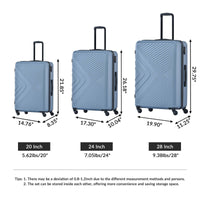 Stylish 3-Piece Lightweight Luggage Set with Spinner Wheels USA