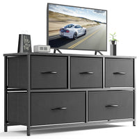 Stylish 6-Drawer Dresser with TV Stand - Modern Bedroom Storage Solution USA