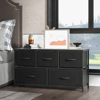 Stylish 6-Drawer Dresser with TV Stand - Modern Bedroom Storage Solution USA