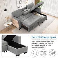 Stylish Convertible Sectional Sofa with Storage and USB Ports USA