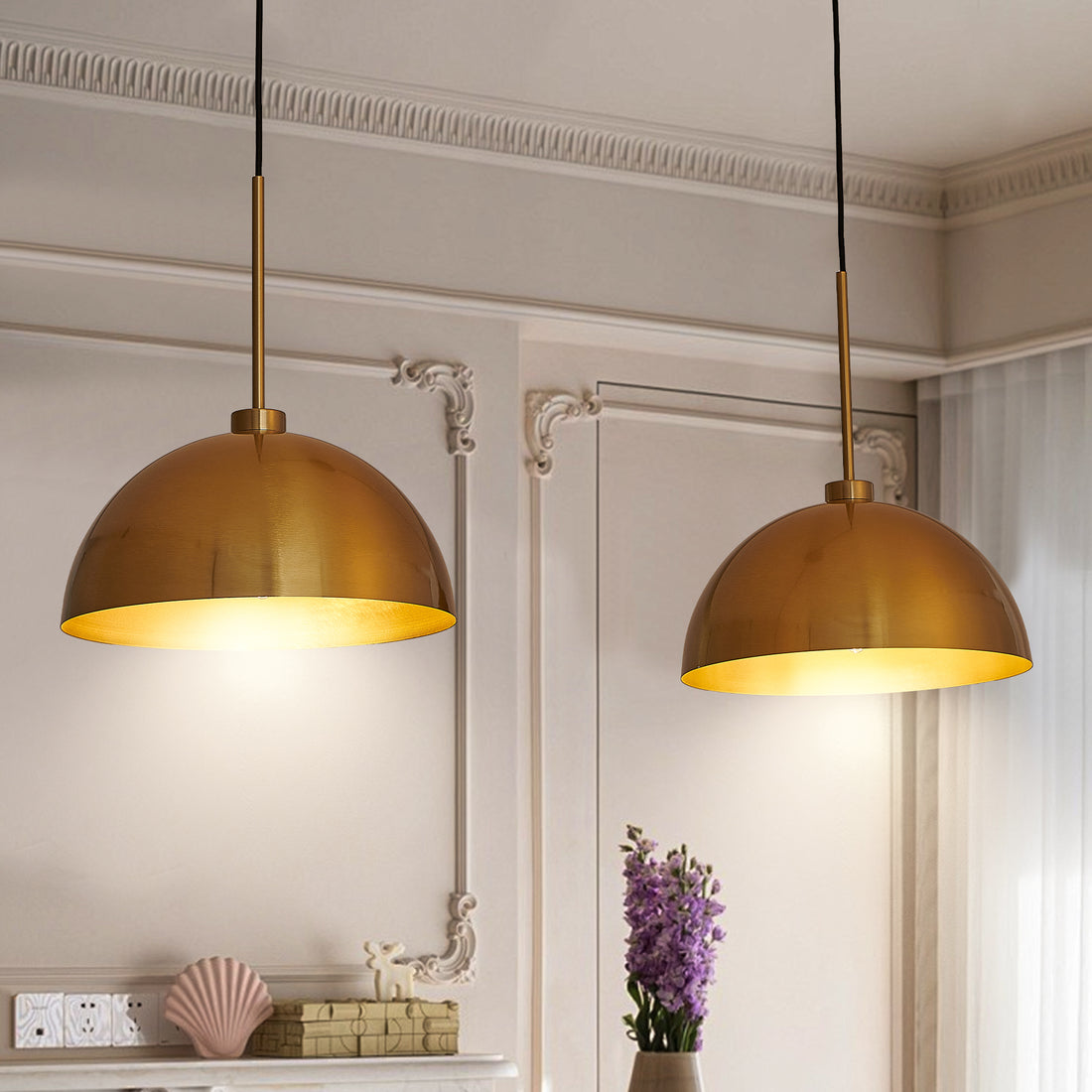 Stylish Modern Brass Pendant Lighting for Chic Kitchen USA