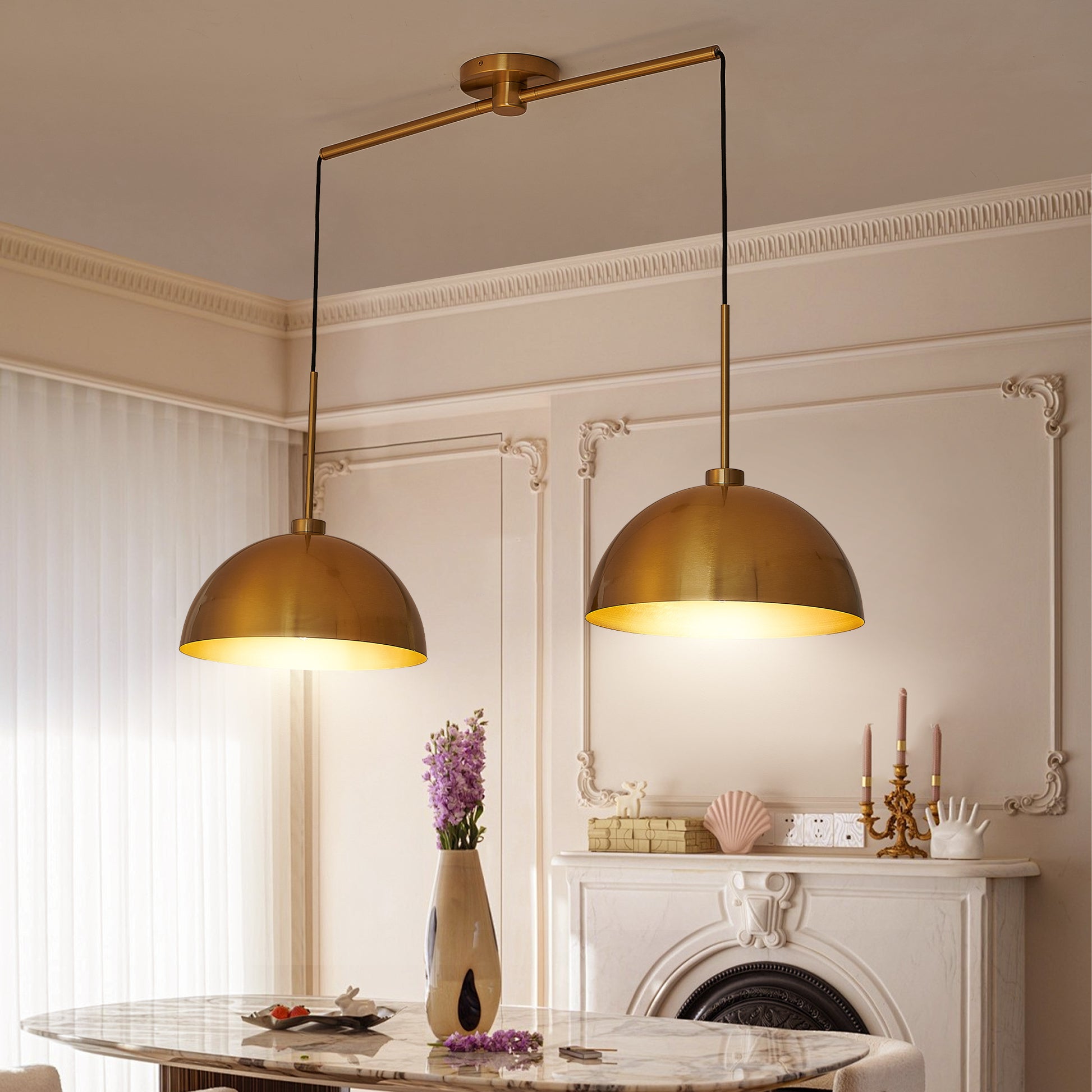 Stylish Modern Brass Pendant Lighting for Chic Kitchen USA