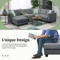 Stylish Modern Living Room Set with Sectional Sofa USA