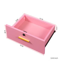 Stylish Pink Modern Vanity Desk with Shelving Unit USA