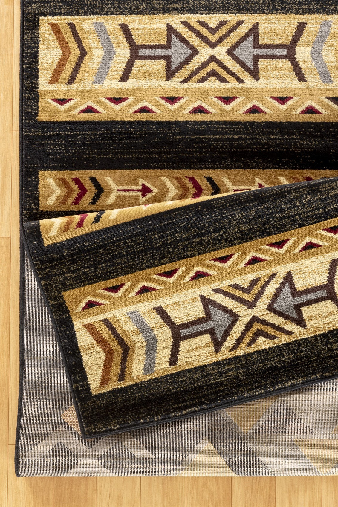 Stylish Southwest Accent Rug - 2 x 3 Black Woven Tribal Decor USA