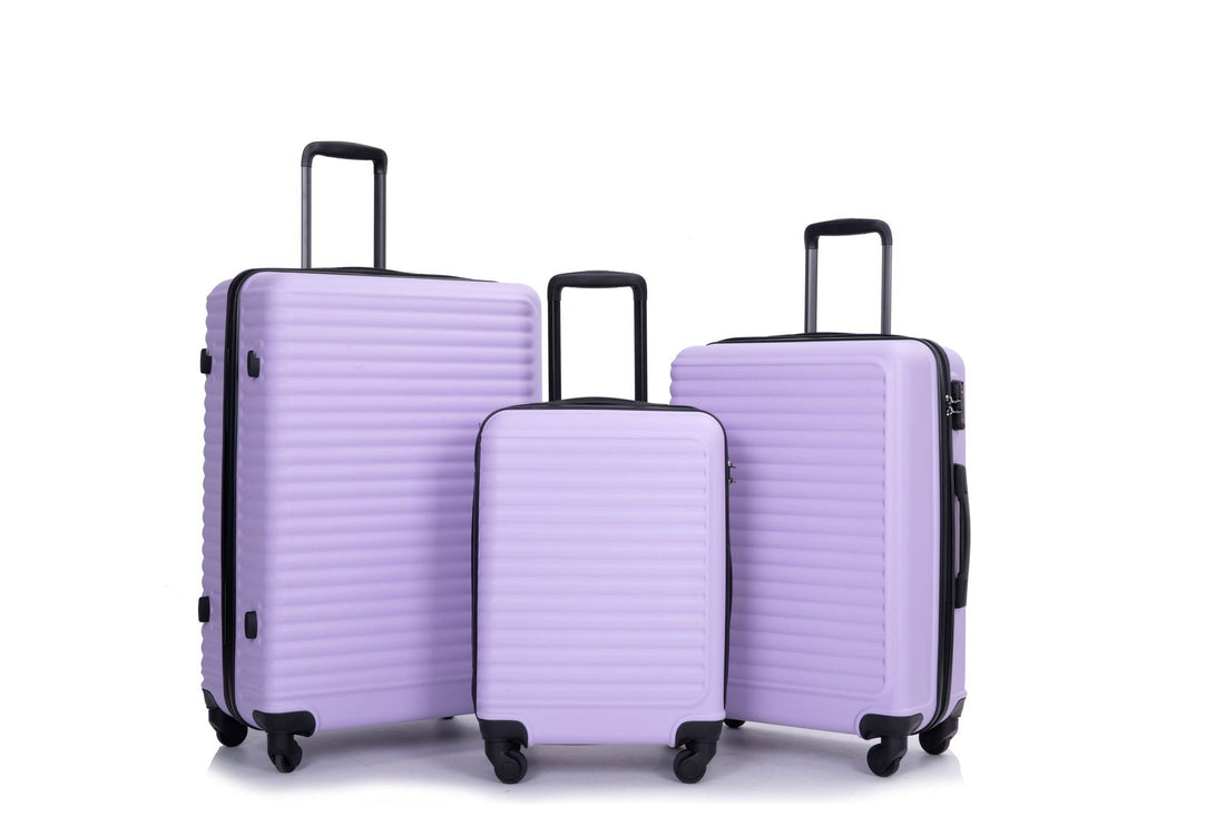 Trendy Lightweight 3-Piece Lavender Luggage Set with Spinner Wheels USA