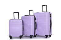 Trendy Lightweight 3-Piece Lavender Luggage Set with Spinner Wheels USA