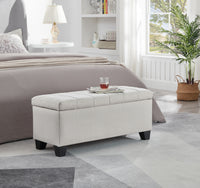 Upholstered Storage Bench with Tufted Accents for Living Room USA