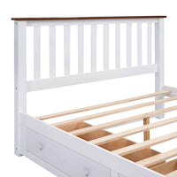 Classic Wood Twin Size Daybed with Trundle, White