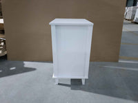 Elegant 26.77" White Wooden Nightstand with Drawer and Shelf