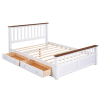 Classic Wood Twin Size Daybed with Trundle, White