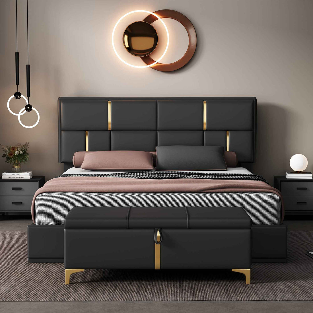 Elegant Storage Bed with Ottoman
Luxury Upholstered Queen Bed with Hidden Storage
Premium Queen Bed with Hydraulic Storage Base
Sophisticated Queen Bedroom Set with Storage Ottoman