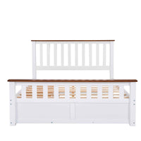 Classic Wood Twin Size Daybed with Trundle, White