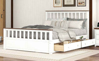 Classic Wood Twin Size Daybed with Trundle, White