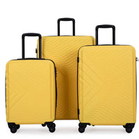 Furnistra | 3-Piece Hardside Spinner Luggage Set - Yellow